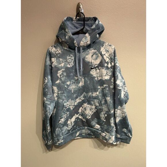 Nike Other - Nike Mens Medium Therma Fit Blue Icebreaker Camo Hoodie Pullover Fleece